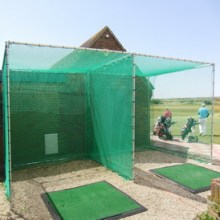 Golf Practice Net in Frame with Mesh Baffle Net